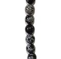 Snowflake Obsidian 8mm Round Beads