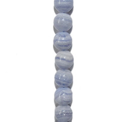 8mm Bead: Blue Lace Agate 8mm Round Beads