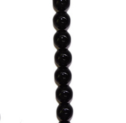 8mm Bead: Black Agate 8mm Round Beads