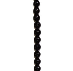4,6 & 7mm Bead: Black Tourmaline  6mm Round Beads