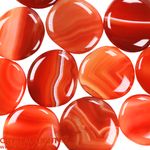 Orange Agate with stripe Flatstone