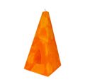 Pyramid Candle Orange Calcite Med