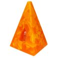 Pyramid Candle Orange Calcite Lrg