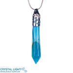 Blue Agate Long Pendant