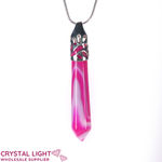 Pink Agate Long Pendant