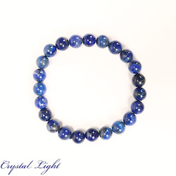 8-9mm Round Bead Bracelets: Lapis Lazuli Bracelet 8mm