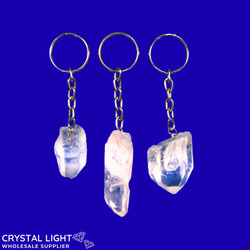 Keychains: Clear Quartz Point Keychain