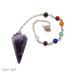 Pendulums: Chevron Amethyst Chakra Pendulum