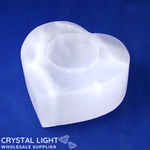 Selenite Heart Candle Holder