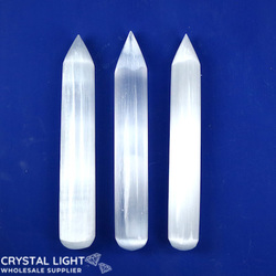 Selenite: Selenite Point Wand Thick