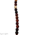 Orange and Black Agate Mixed 8mm Round Beads