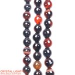 Orange and Black Agate Beads 10mm