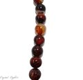 Orange and Black Agate Mixed 12mm Round Beads