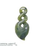 Nephrite Jade Twist Pendant