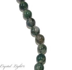 10mm Bead: Moss Agate 10mm Round Beads