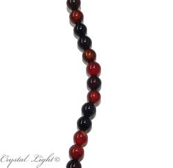 4,6 & 7mm Bead: Orange and Black Agate Mixed 6mm Round Beads