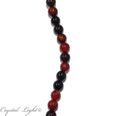 Orange and Black Agate Mixed 6mm Round Beads