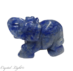 Animals: Blue Quartz Elephant - Small