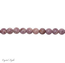 8mm Bead: Lepidolite Beads 8mm