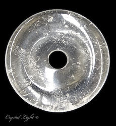 Donut Pendants: Clear Quartz Donut Pendant 40mm