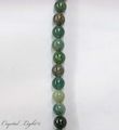 Moss Agate 6mm Round Bead