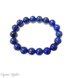 10mm Round Bead Bracelets: Lapis Lazuli Bracelet 10mm