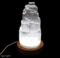 Selenite Lamp with White USB Stand