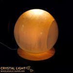 Selenite Sphere Lamp with USB Stand