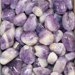 Tumbles by Weight: Chevron Amethyst Tumble 30-35mm
