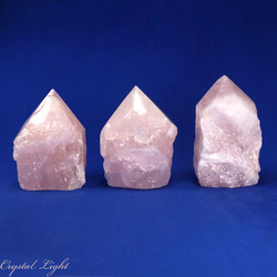 Cut Base Points: Rose Quartz Cut Base Point