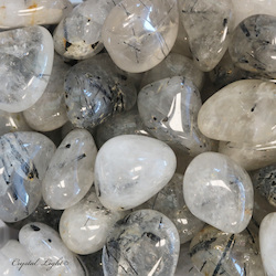 Tumbles by Weight: Tourmalated Quartz Tumble 25-30mm