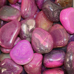 Tumbles by Weight: Pink Dyed Agate Tumble 40-50mm/250g