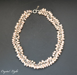 Necklaces: Freshwater Pearl Necklace - Peach