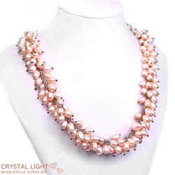 Necklaces: Freshwater Pearl Necklace - Peach
