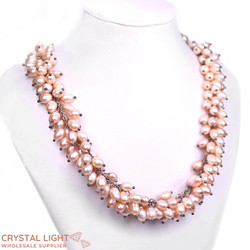 Necklaces: Freshwater Pearl Necklace - Peach