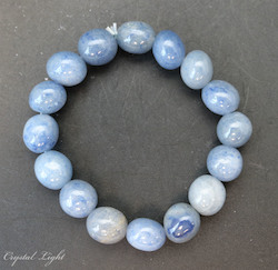 Tumble Bead Bracelets: Blue Quartz Tumble Bracelet