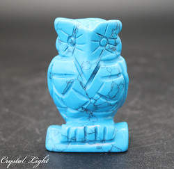 Animals: Blue Howlite Owl - Small