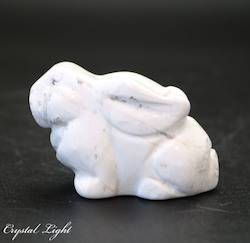 Animals: Howlite Rabbit - (Hare)