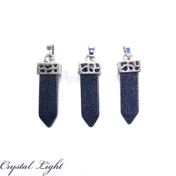 Terminated Pendant: Blue Goldstone Short Pendant