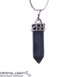 Terminated Pendant: Blue Goldstone Short Pendant