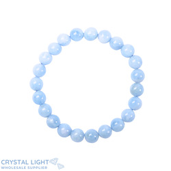 8mm Round Bead Bracelets: Aquamarine Bracelet 8mm