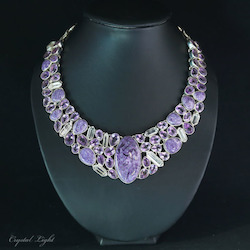 Necklaces: Charoite and Amethyst Necklace
