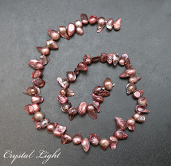 Shell and Pearl Beads: Rose Keshi Pearl Beads