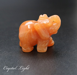 Animals: Orange Aventurine Elephant Small