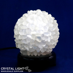 Sphere Lamps: Clear Quartz Tumble Lamp (LAST ONE)