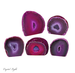 Agate Geodes: Pink Agate Cut Base Small /1kg