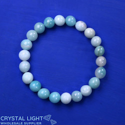 8mm Round Bead Bracelets: Amazonite Bracelet 8mm