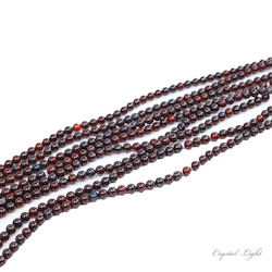 4,6 & 7mm Bead: Dark Poppy Jasper 6mm Beads