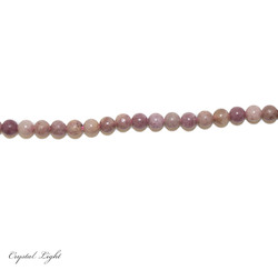 4,6 & 7mm Bead: Lepidolite 6mm Beads