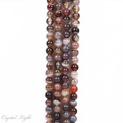 4,6 & 7mm Bead: Botswana Agate 6mm Beads